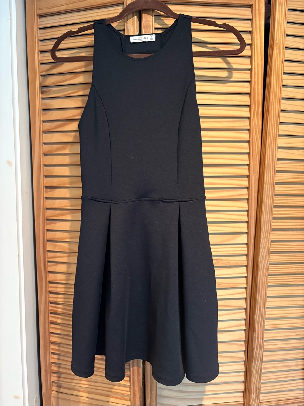 Fit and Flare Twirl Dress Abercrombie & Fitch Evening Summer Bodycon Black